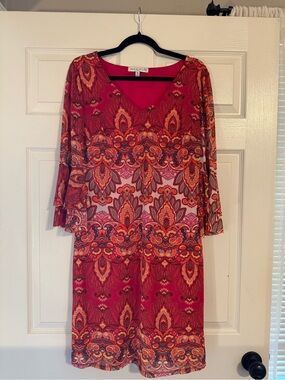 Jamie & Layla Paisley V-Neck Midi Dress